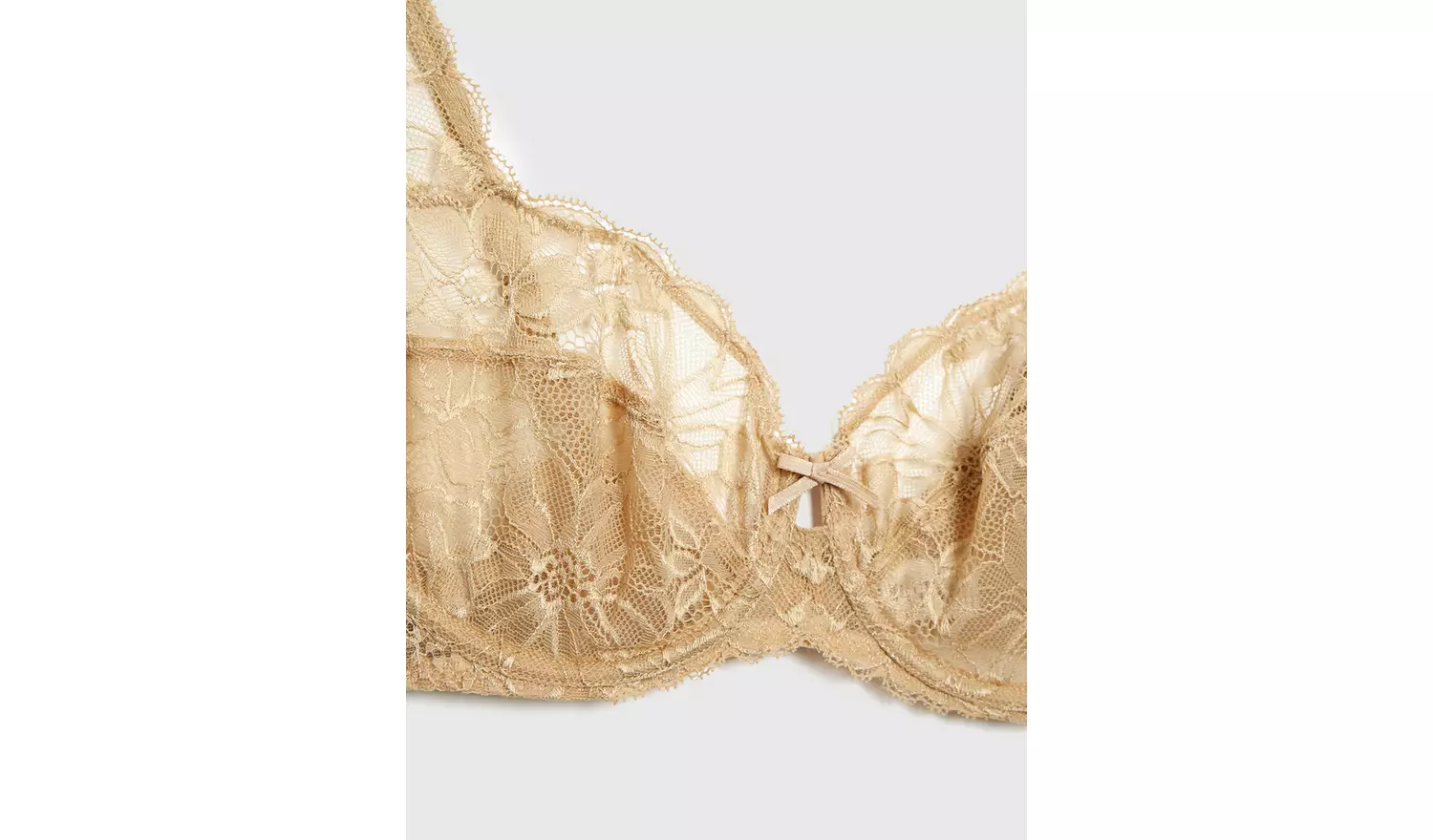 Latte Nude Recycled Lace Full Cup Comfort Bra - 34GG