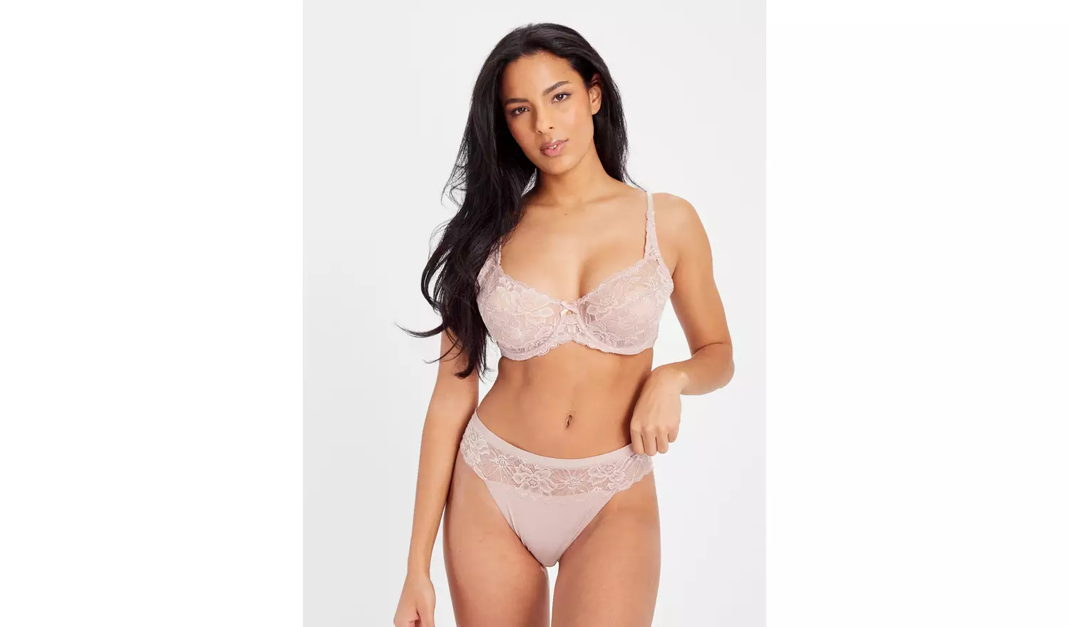 Mink Floral Lace Underwired Bra 36GG