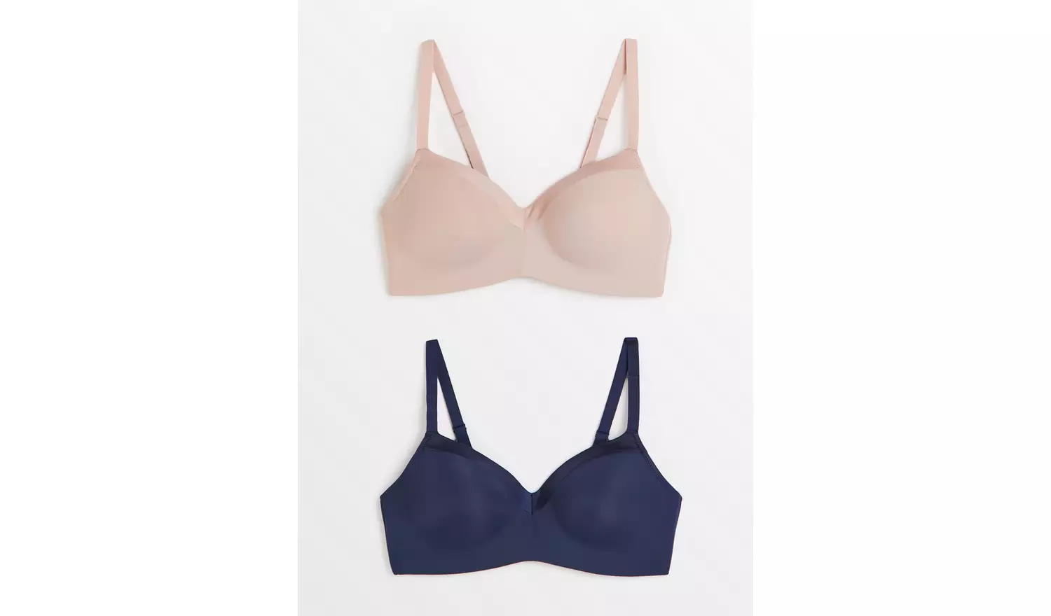 Navy & Beige Balcony Bras 2 Pack40C