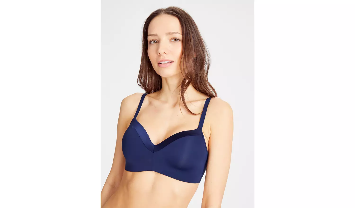 Navy & Beige Balcony Bras 2 Pack34D