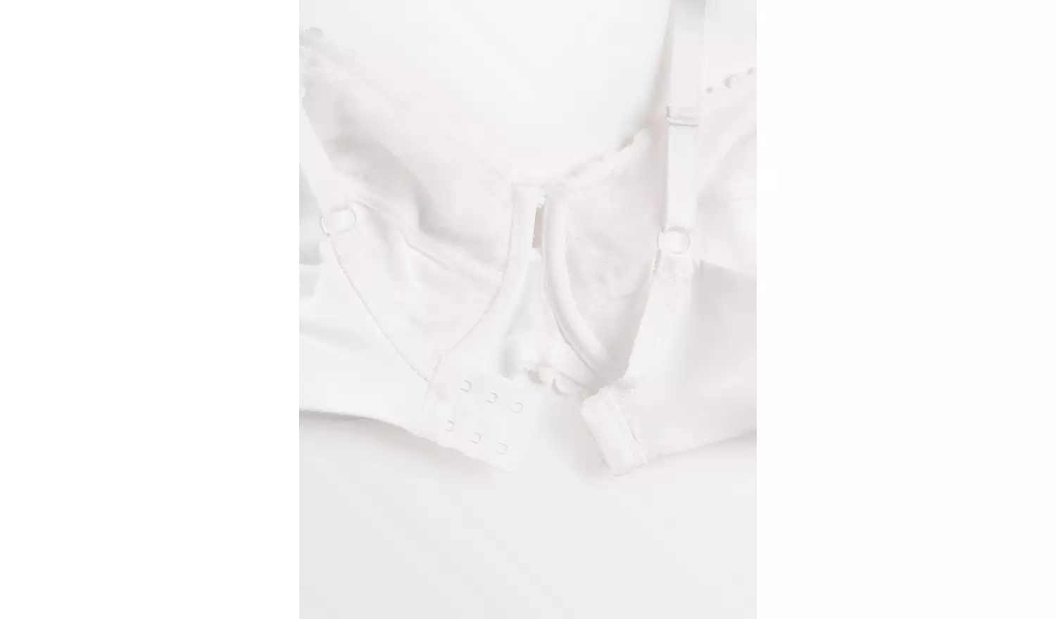 DD+ White Full Cup Lace Underwired Bra 34DD