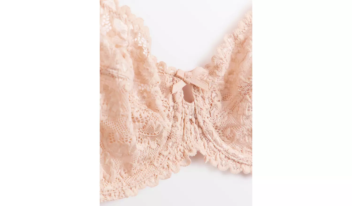 Beige Comfort Lace Underwired Bra 32D