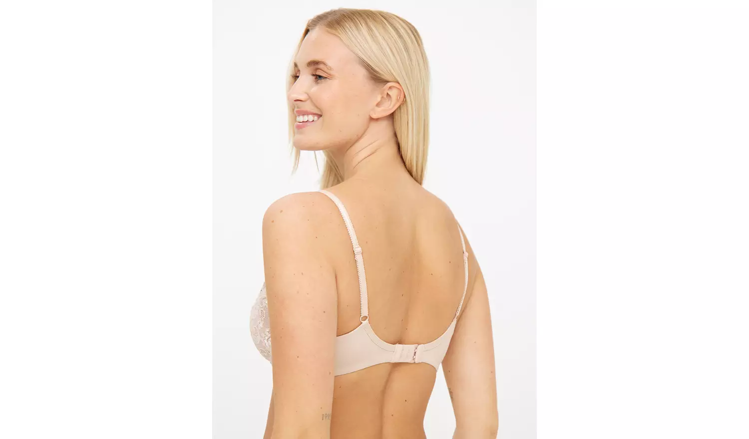 Beige Comfort Lace Underwired Bra 36D