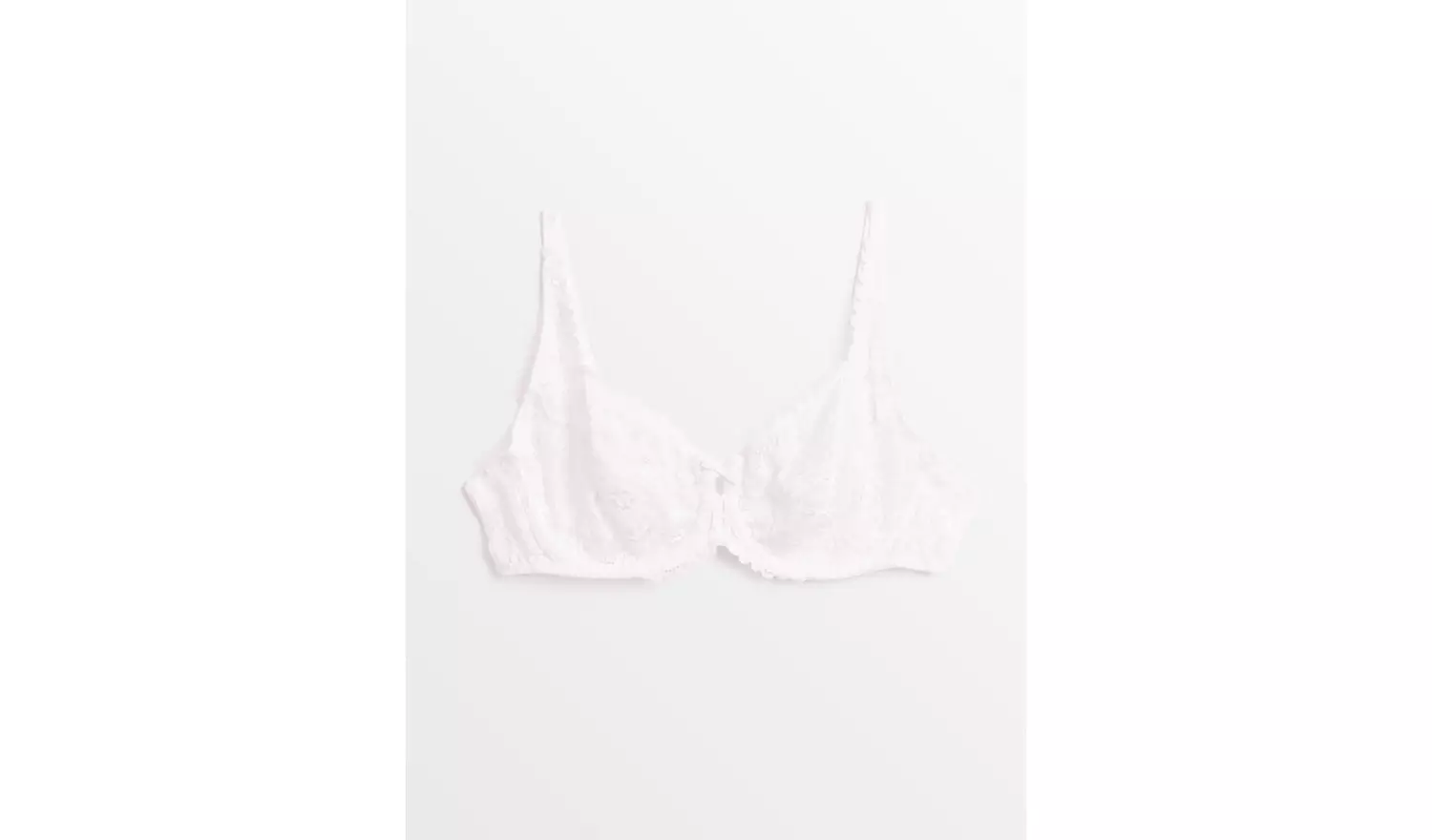 White Floral Lace Underwired Bra 36D