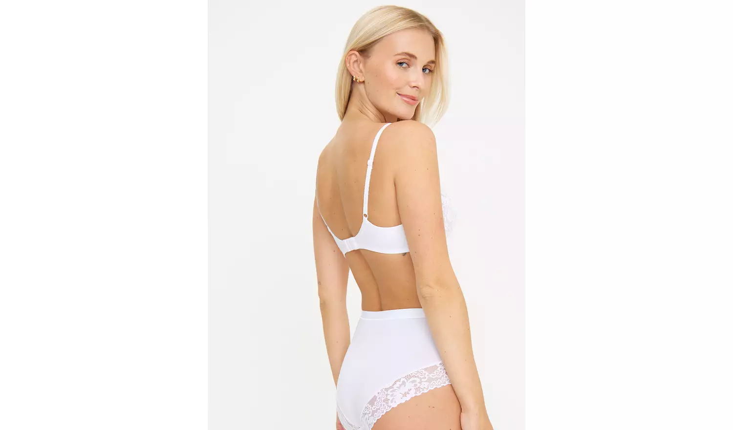 White Floral Lace Underwired Bra 40C