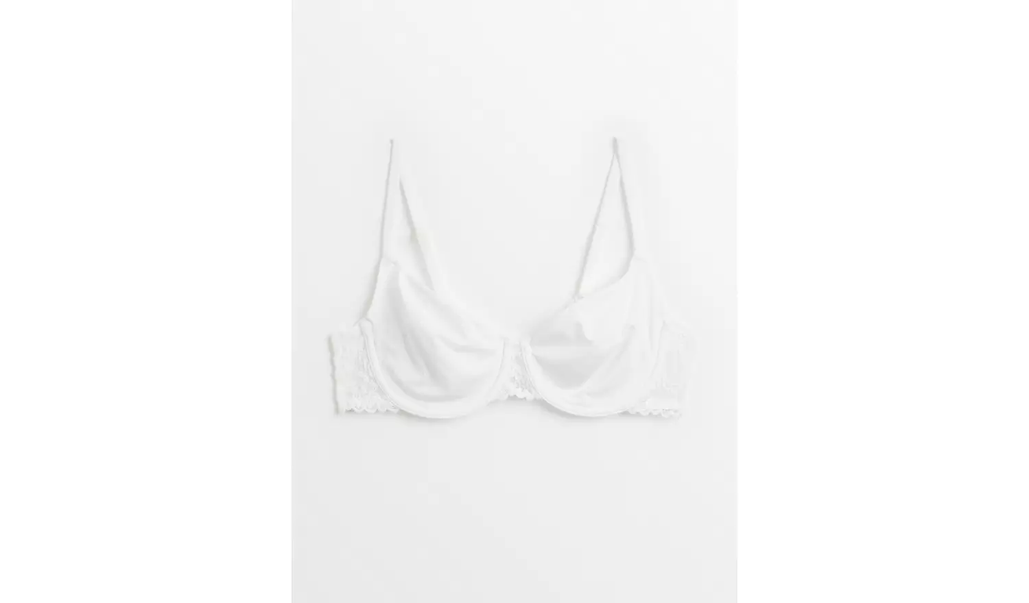 White Dual Moulded Lace Underwired Bra 40E