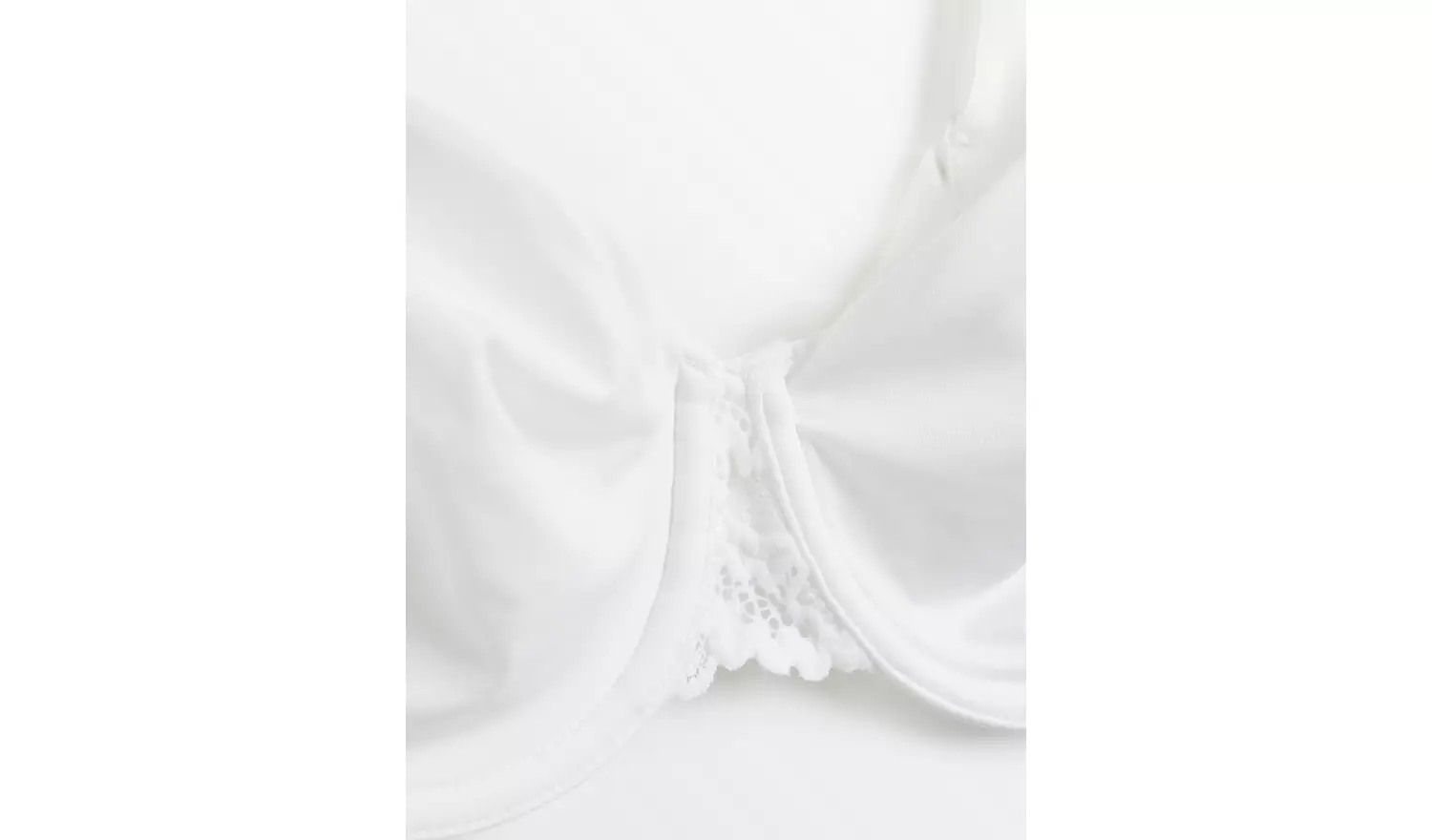 White Dual Moulded Lace Underwired Bra 40E