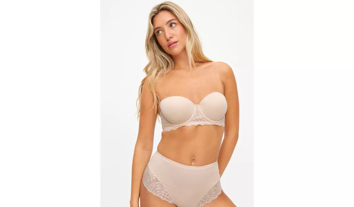 Beige Multiway Soft Cup Balcony Bra 36D