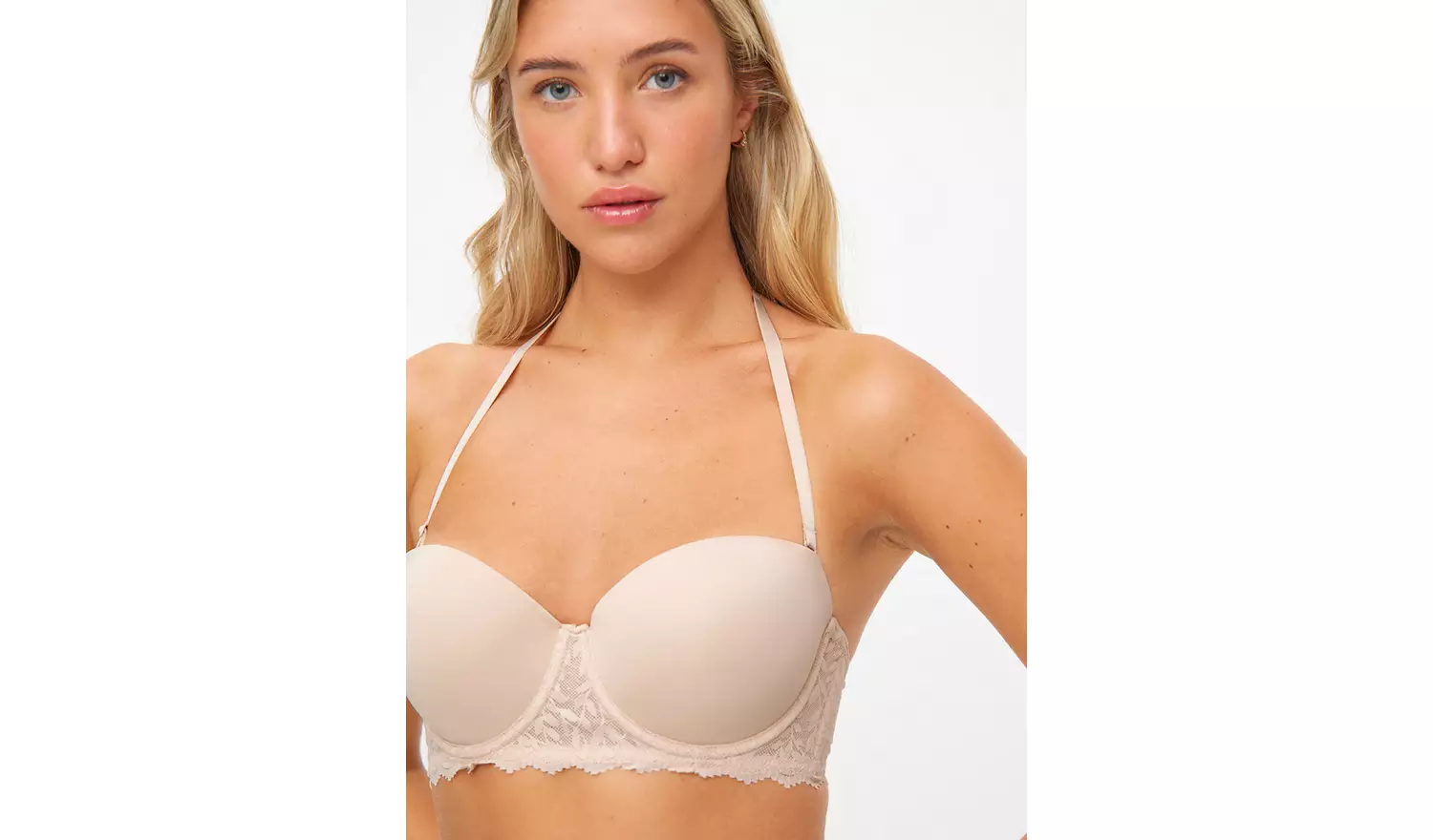 Beige Multiway Soft Cup Balcony Bra 38C
