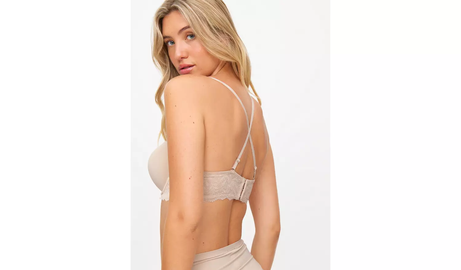 Beige Multiway Soft Cup Balcony Bra 40E