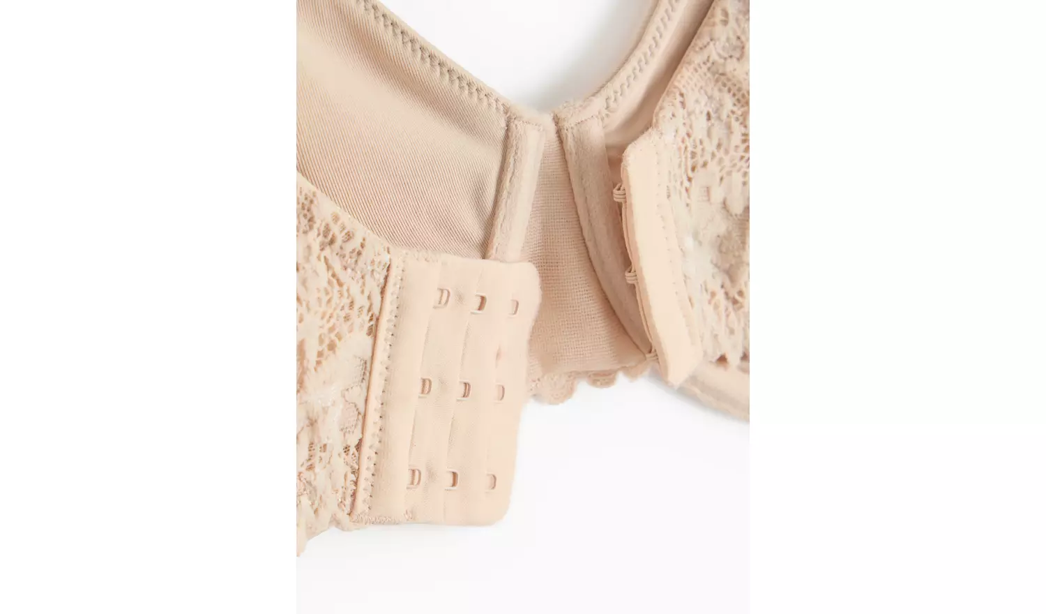 DD+ Beige Dual Moulded Lace Underwired Bra 32E