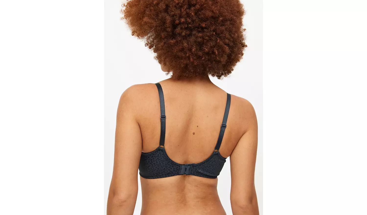 DD+ Black & White Jacquard Animal Print Underwired Bras 2 Pack38DD