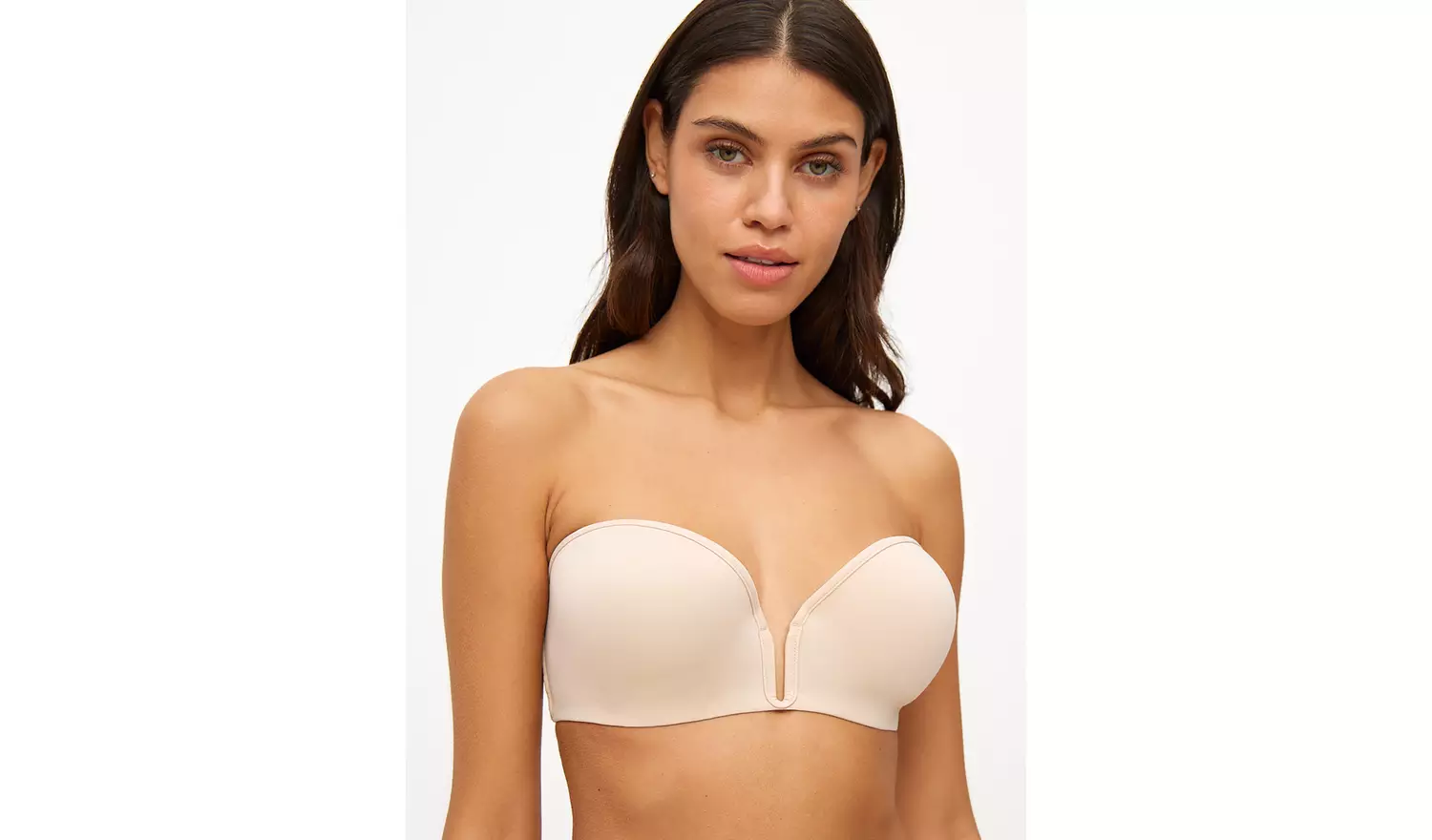 Beige Plunge Multiway Moulded Bra 36B