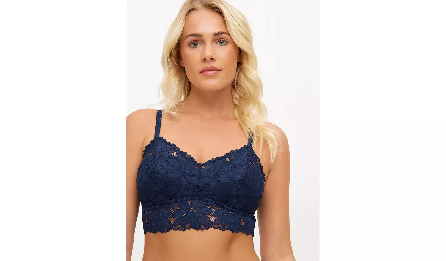 Pink & Navy Floral Lace Padded Bralettes 2 Pack8