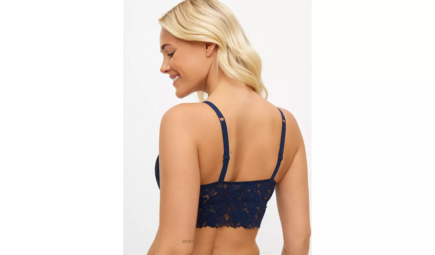 Pink & Navy Floral Lace Padded Bralettes 2 Pack8