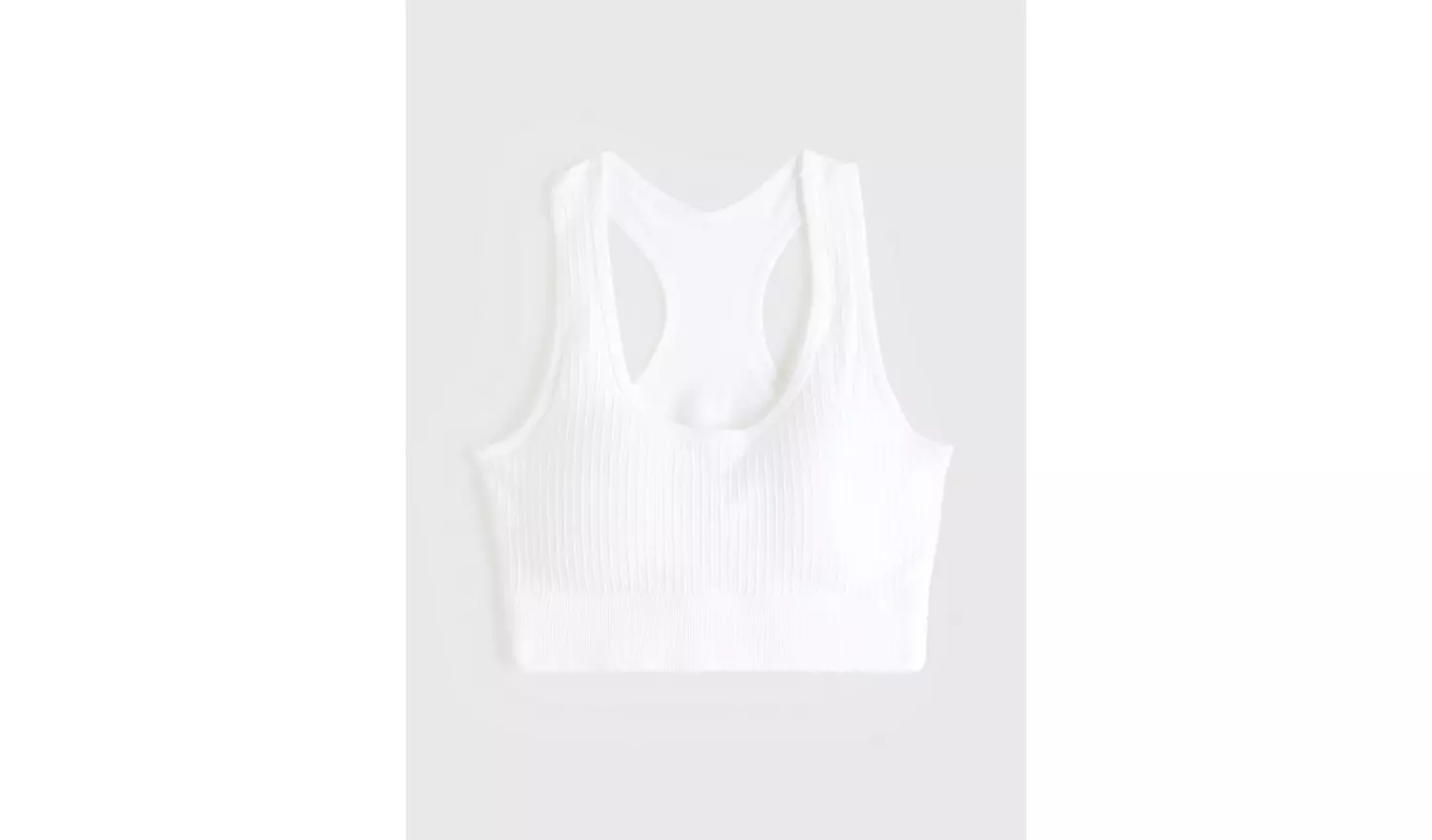 White Seamless Cropped Bralette XXL