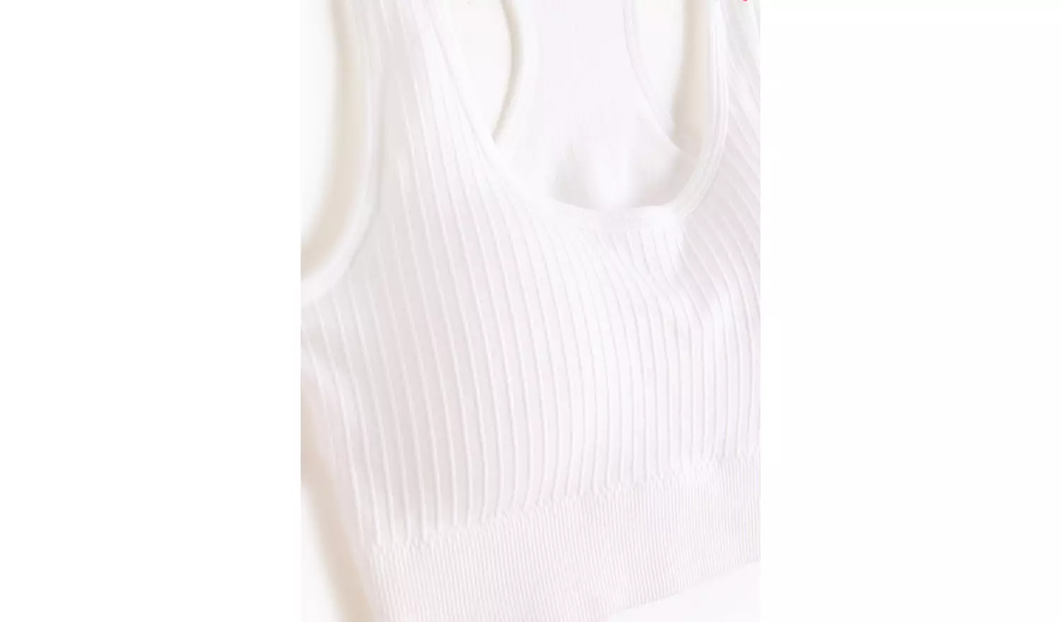 White Seamless Cropped Bralette XXL