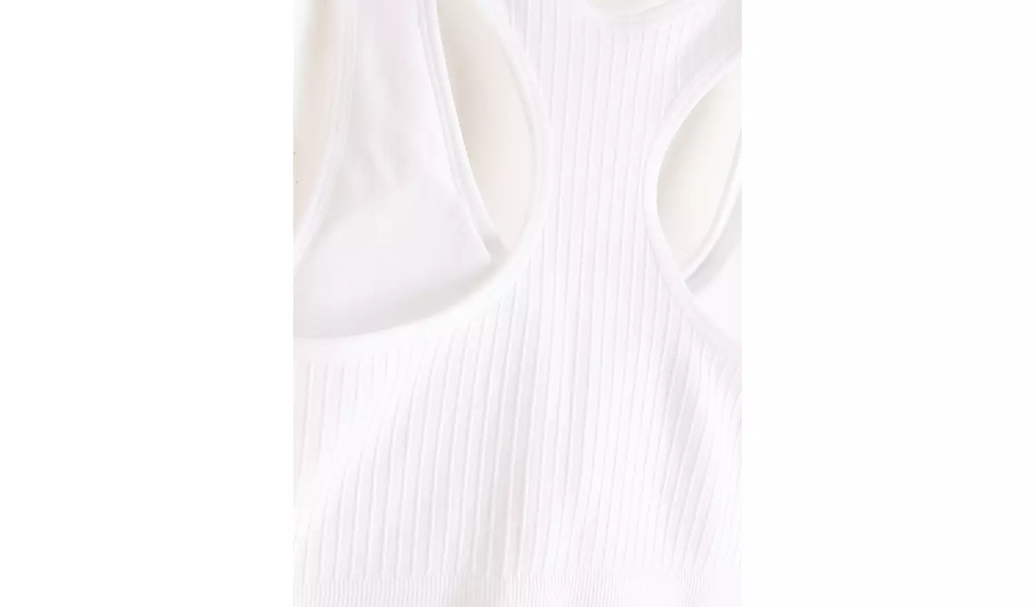 White Seamless Cropped Bralette XXXL