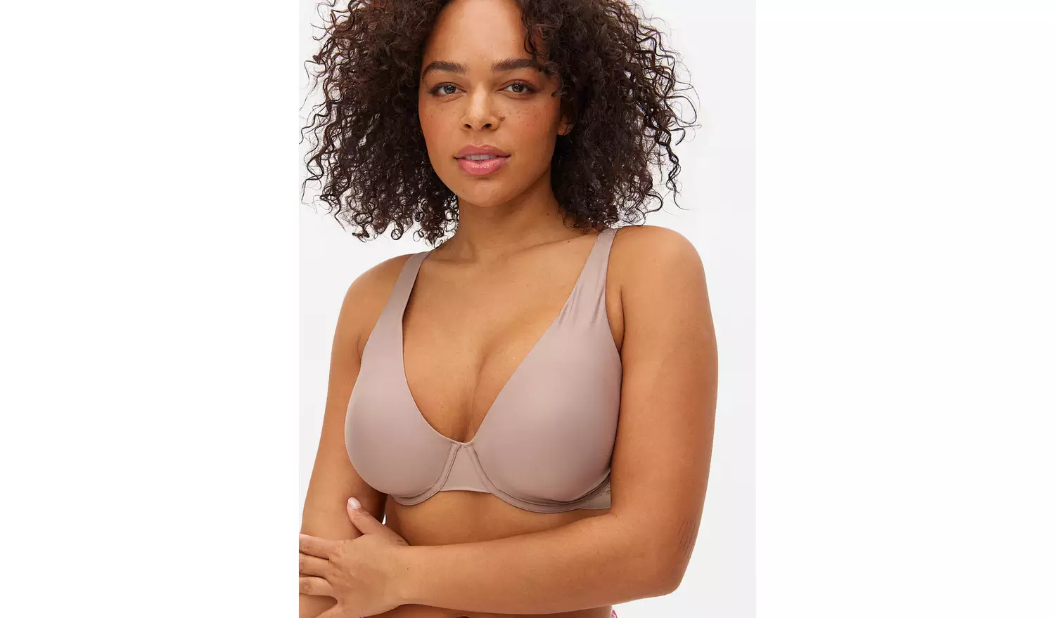 DD+ Flexform™ Taupe Non Padded Plunge Bra38DD