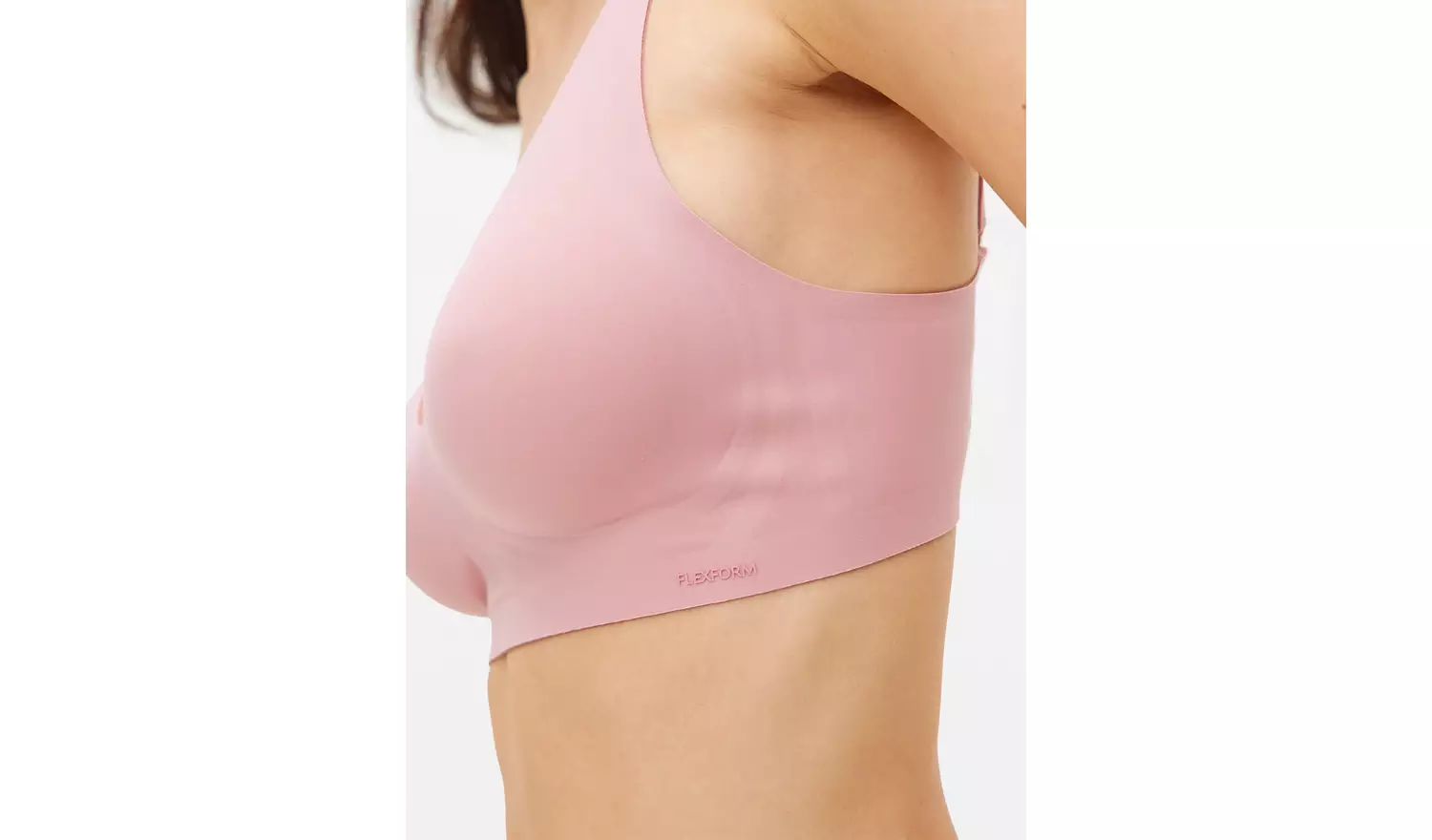 Flexform™ Pink High Apex Bonded Plunge Bra XS