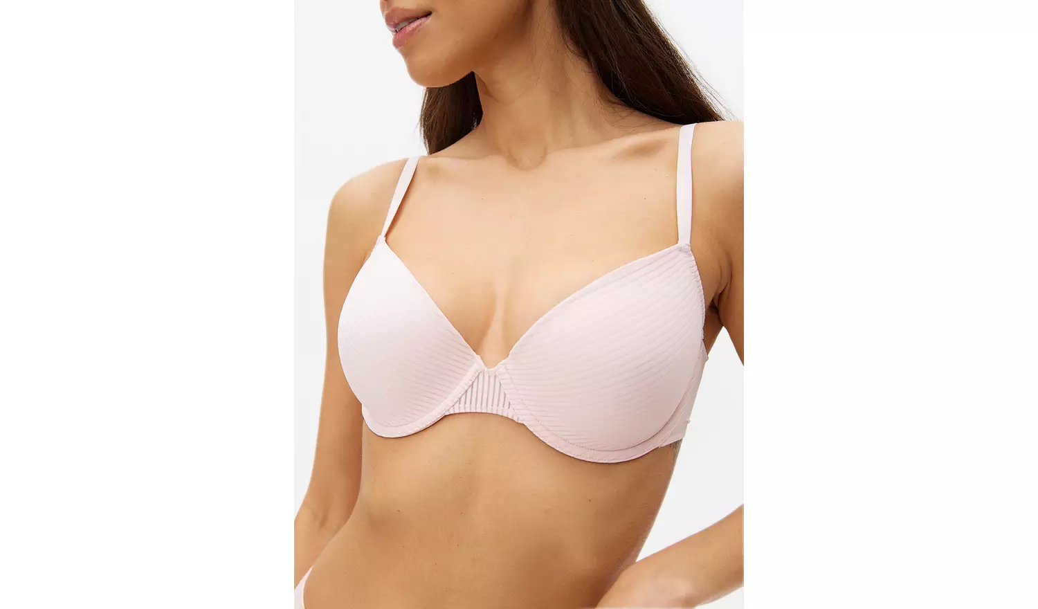 Pink & Blue Stripe Mesh T-Shirt Bra 2 Pack 40C