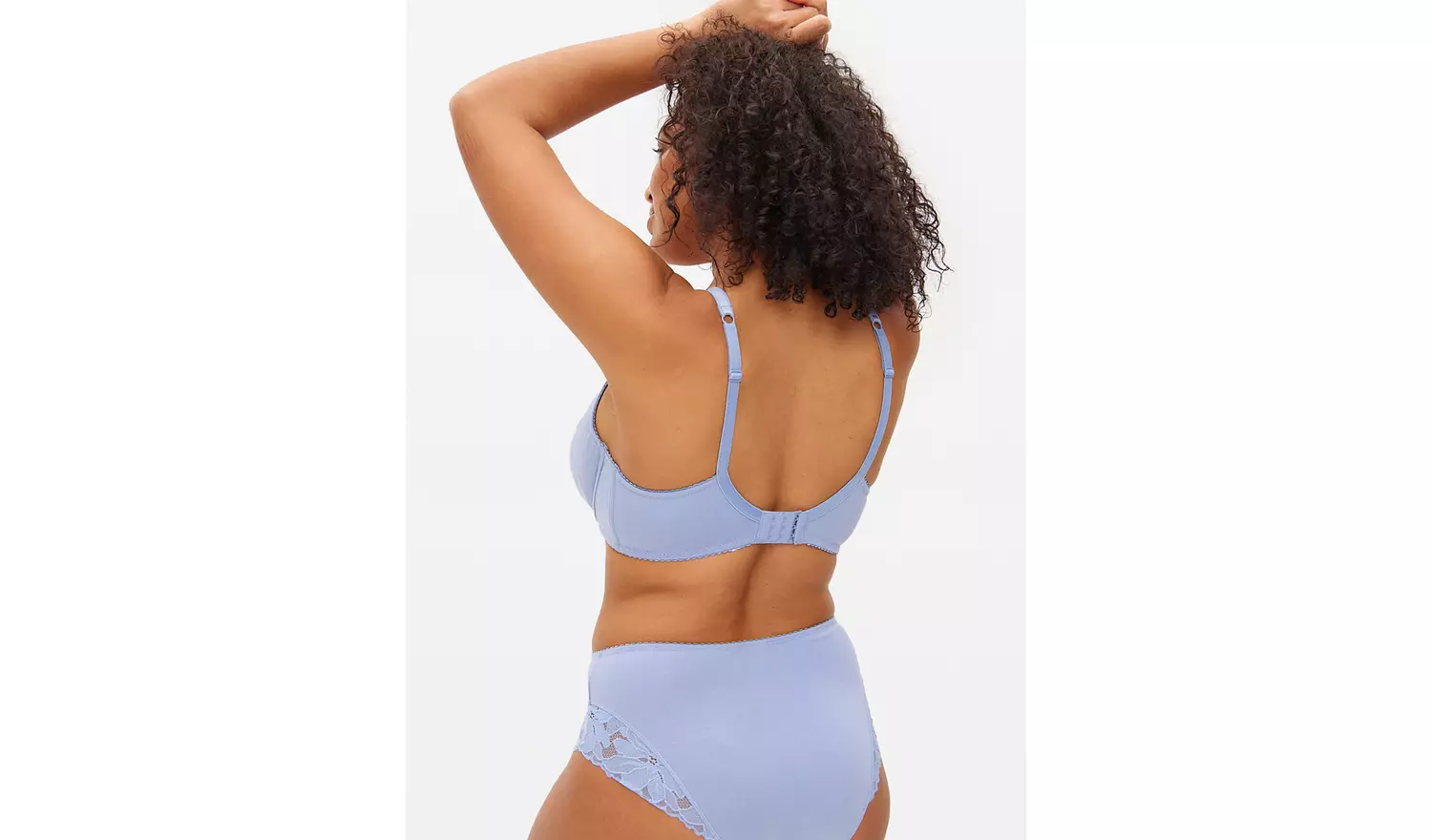 DD+ Blue Lace Underwired Full Cup Bra 42G