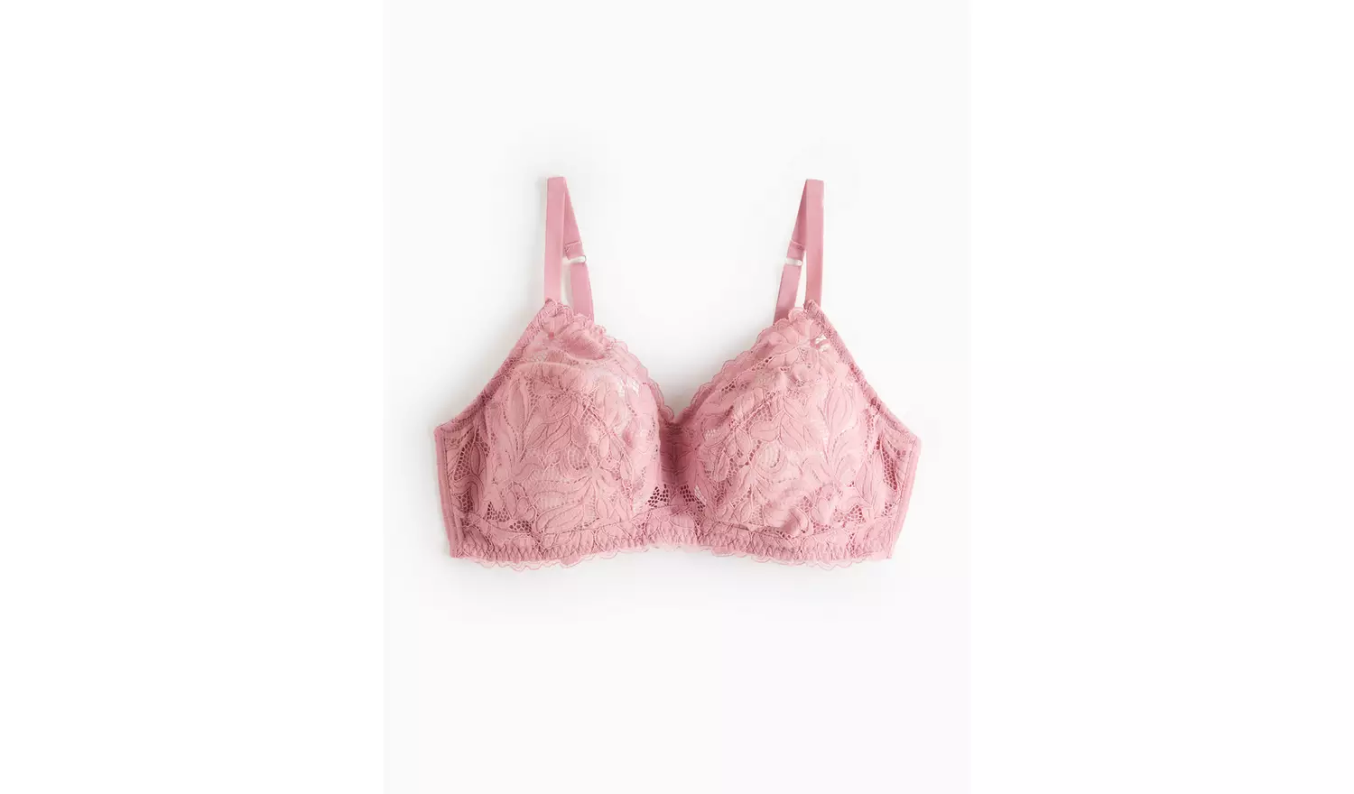 Pink Floral Lace Non Padded Bralette34GG