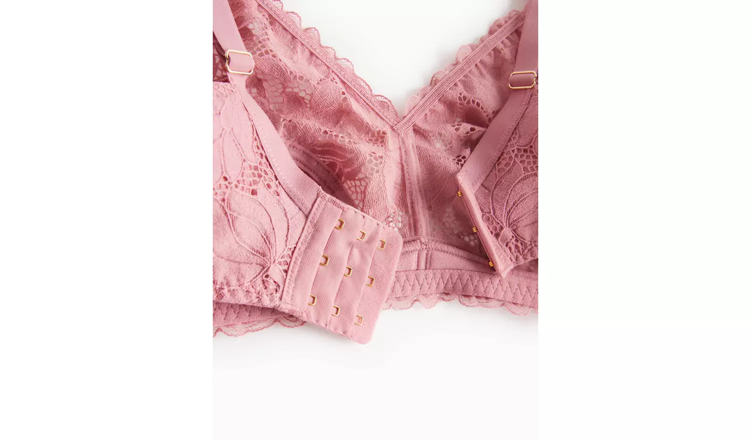 Pink Floral Lace Non Padded Bralette34G