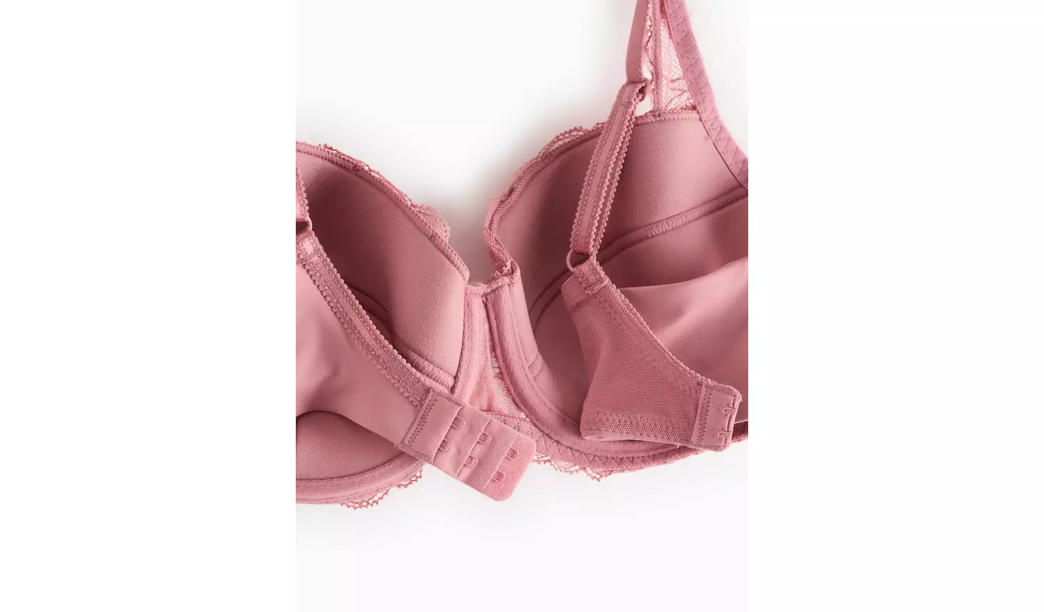 Blush Pink Floral Lace Padded Bra 34E