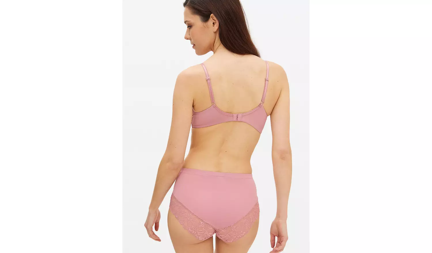 Blush Pink Floral Lace Padded Bra 34B