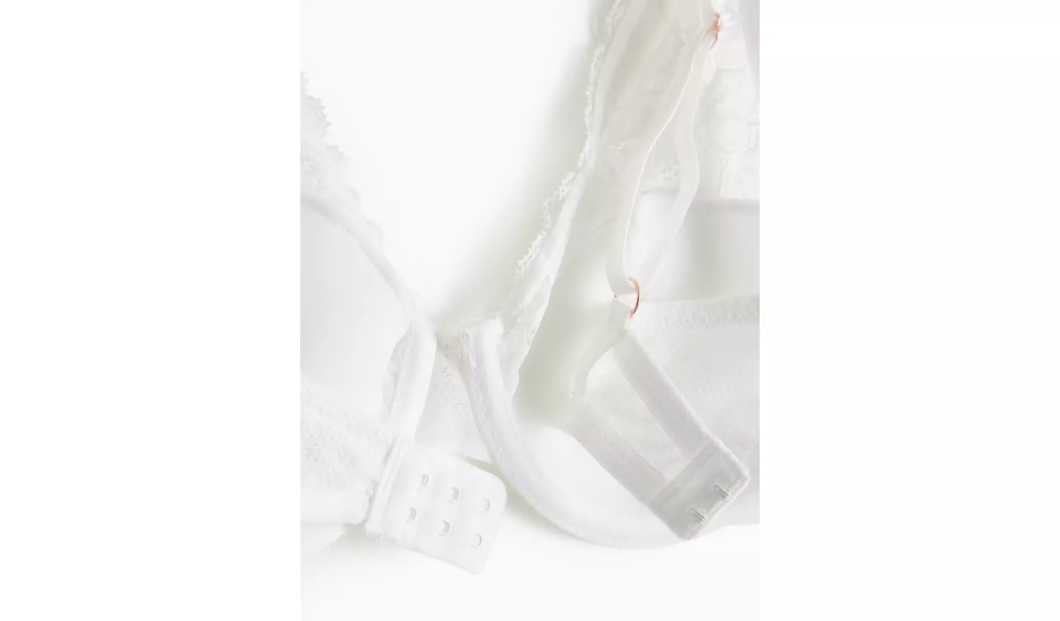 White Floral Lace Apex Plunge Bra 36D