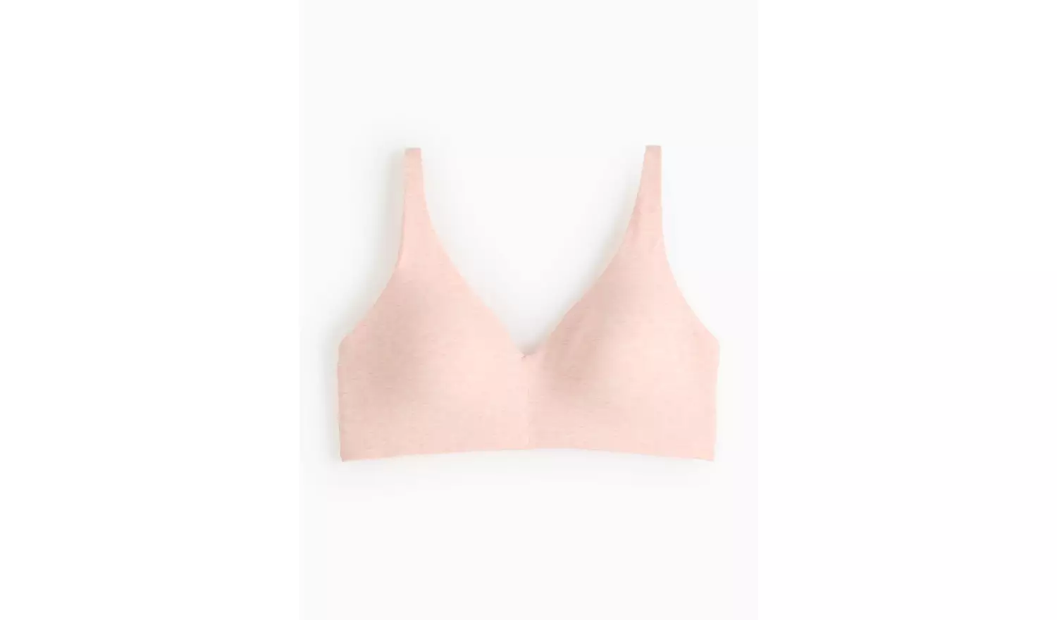 Cottonform™Pink Ribbed Plunge Bra 40C