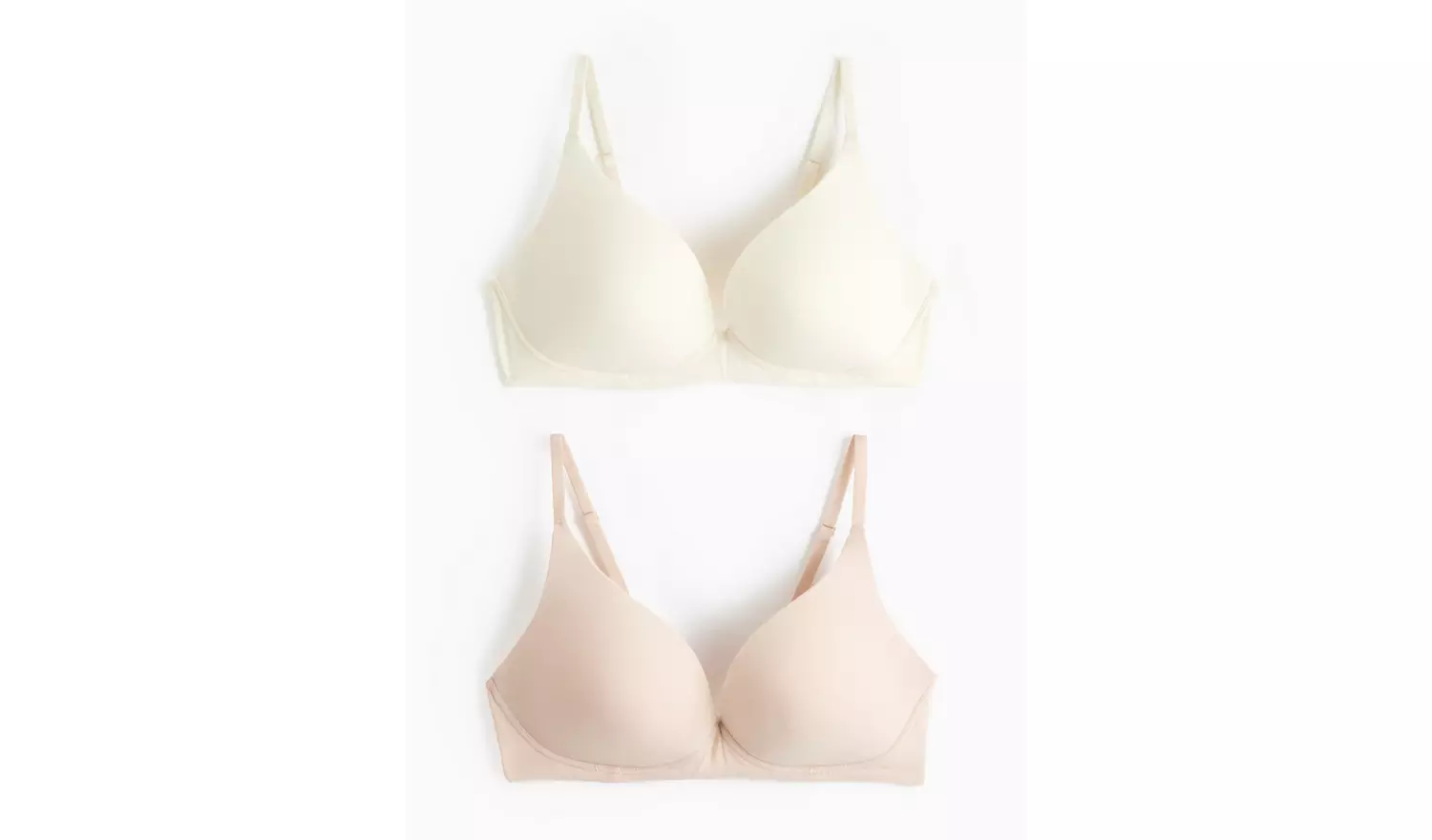 Cream & Beige Plunge Bra 2 Pack 40B