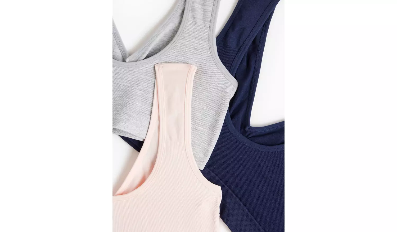 Seamless Non-Wired Crop Top 3 Pack L