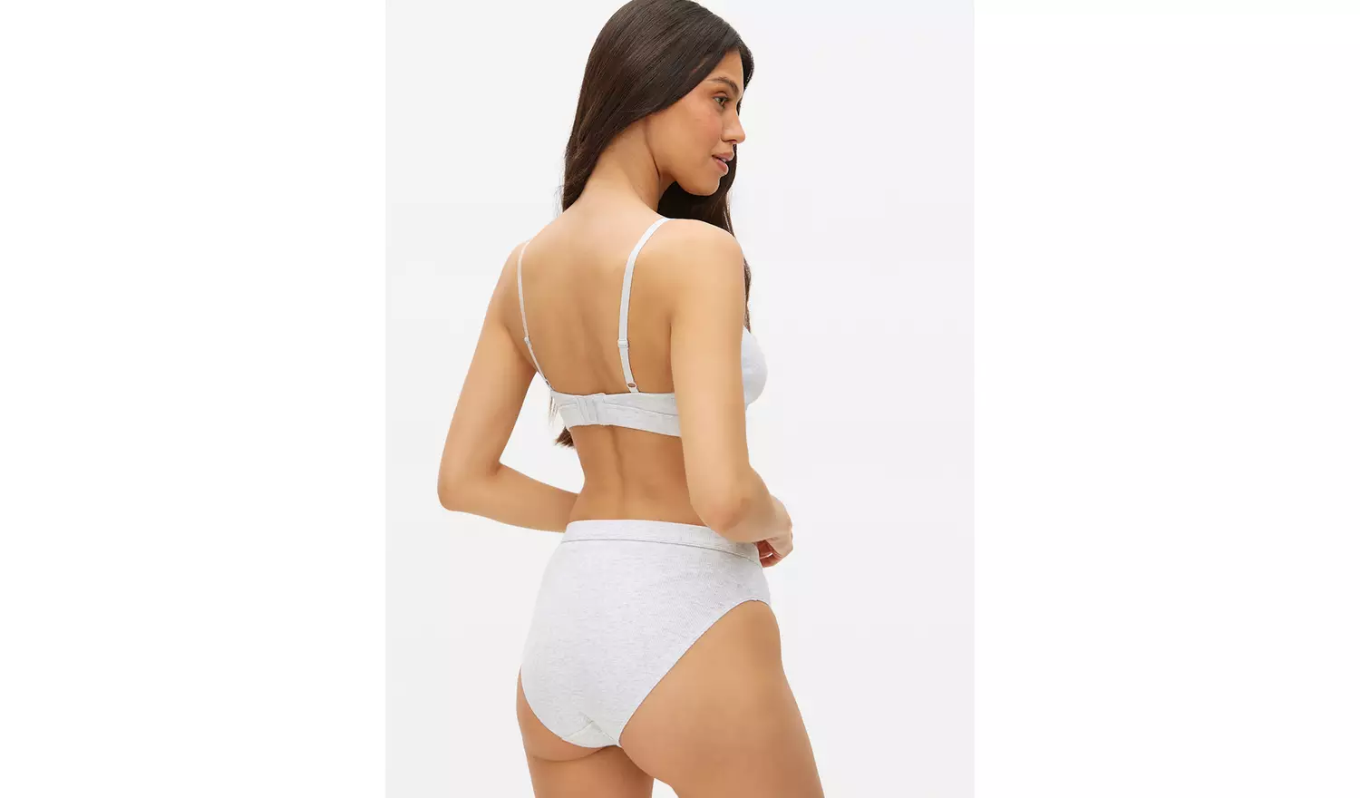 Cottonform™ Grey Marl Ribbed Bralette 6