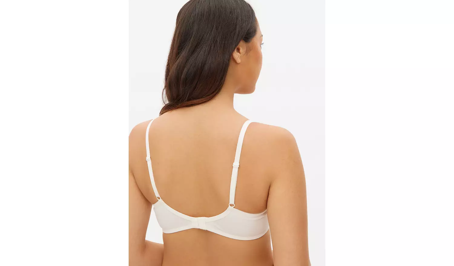 Ivory Lace Trim Underwired T-Shirt Bra 32A