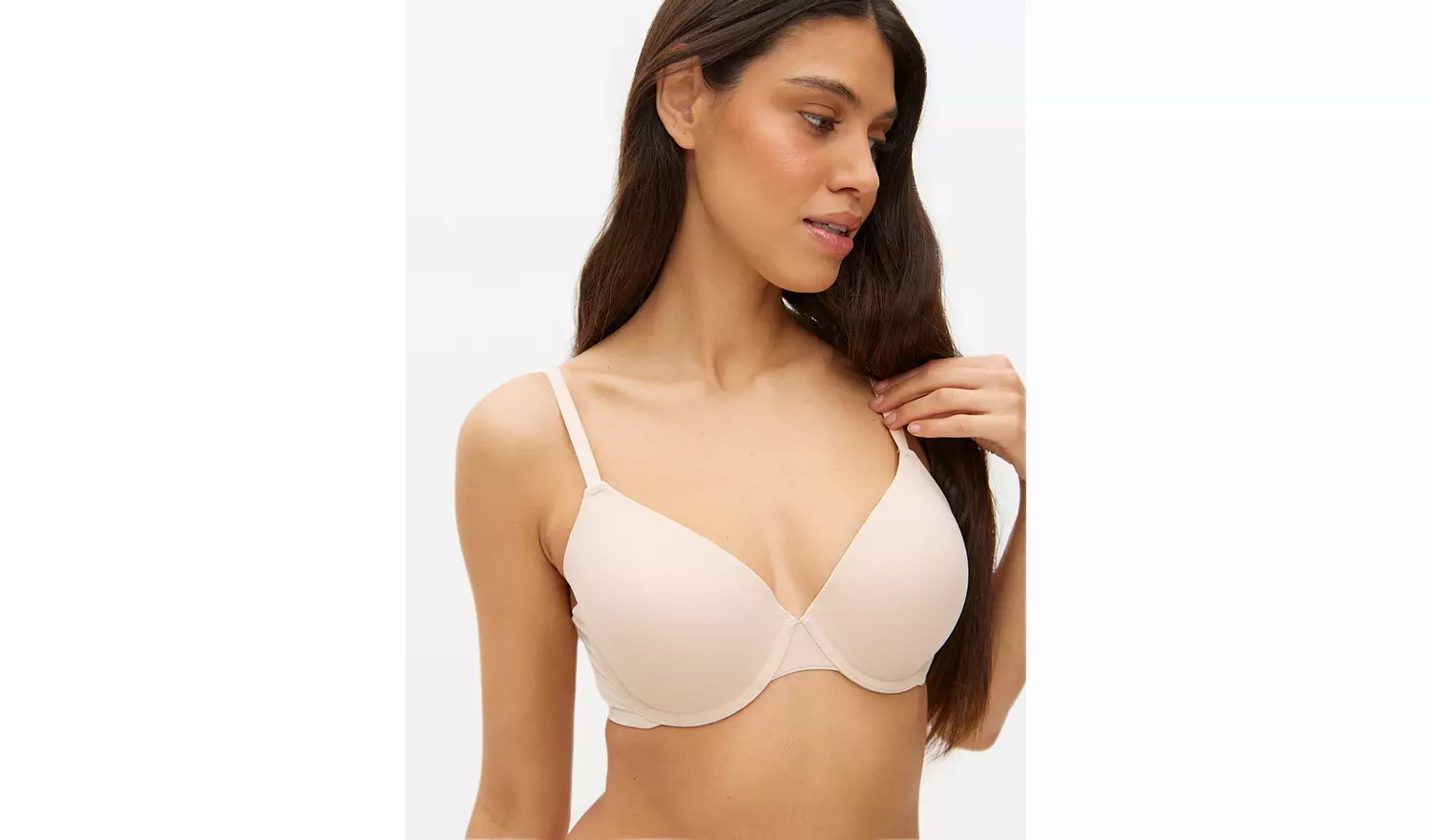 Beige Padded Underwired T-Shirt Bra 38B