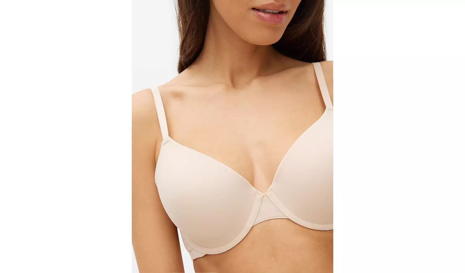 Beige Padded Underwired T-Shirt Bra 36DD