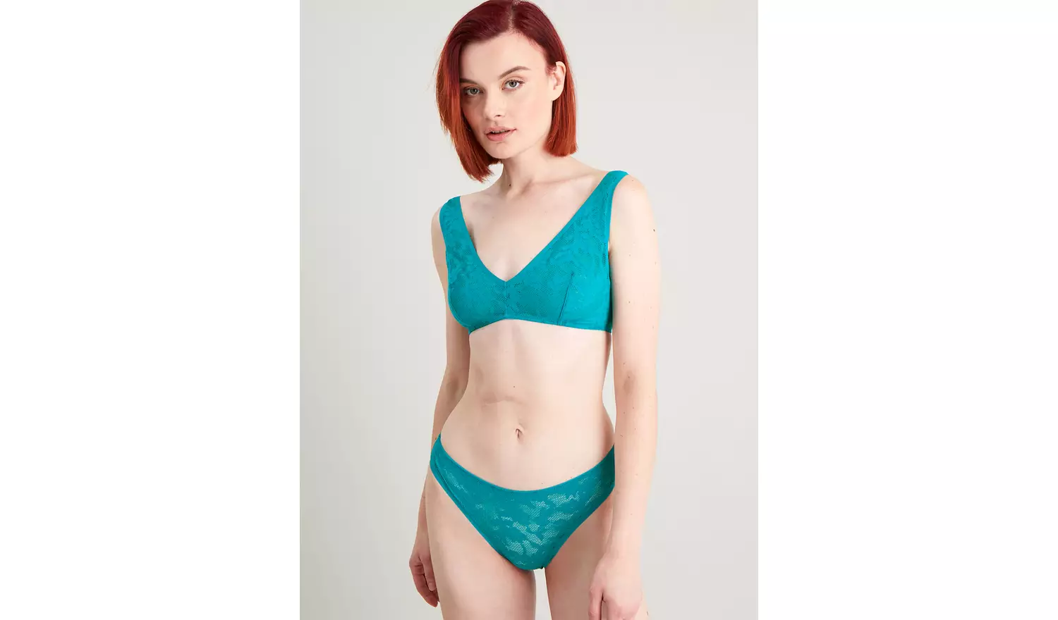 Green Lace Brazilian Knickers - 12