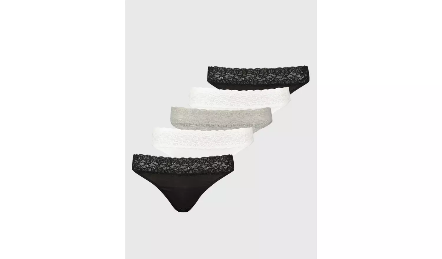 Mono Comfort Lace High Leg Knickers 5 Pack 22
