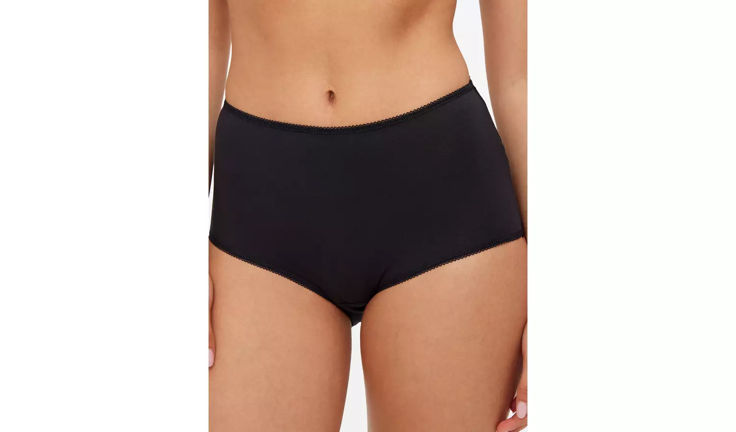 Black Full Knickers 5 Pack 22