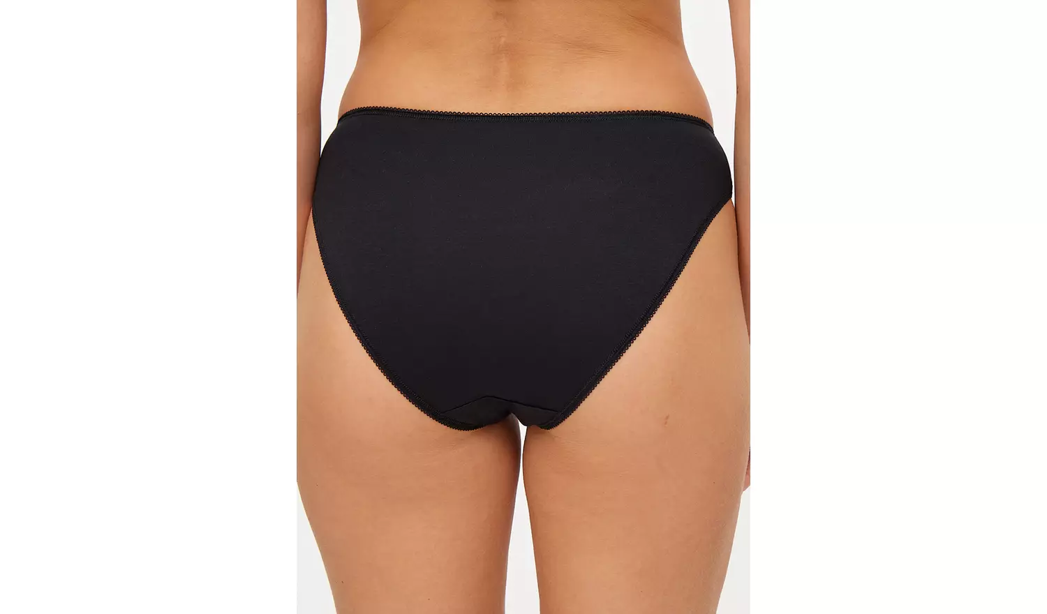 Black High Leg Knickers 5 Pack 20