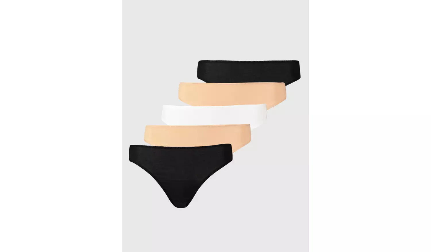 Plain High Leg Knickers 5 Pack 16