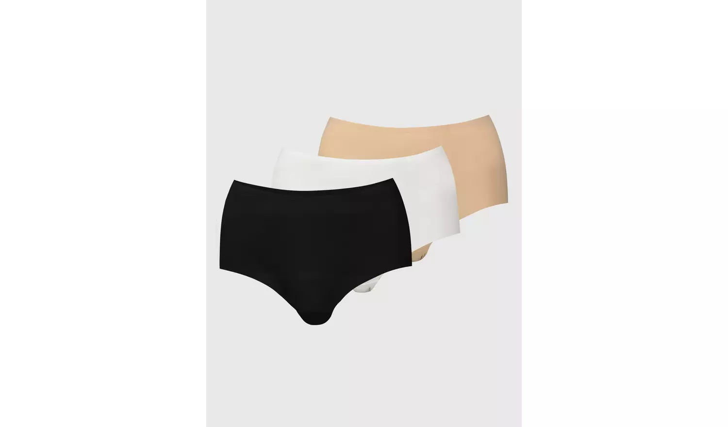 Black, Beige & White No VPL Full Knickers 3 Pack 22