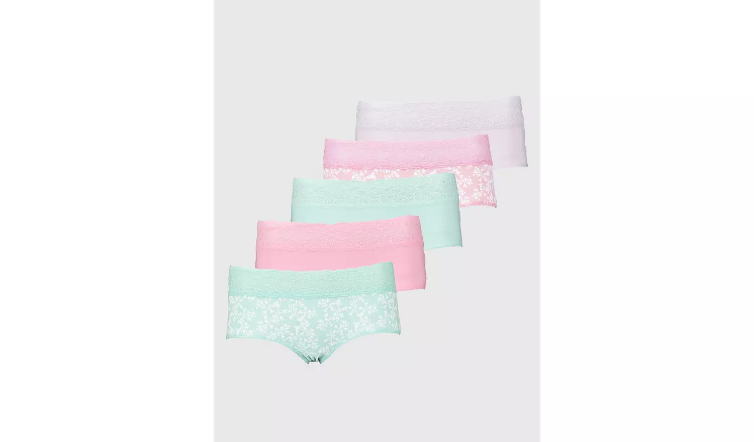 Comfort Lace Midi Knickers 5 Pack - 18