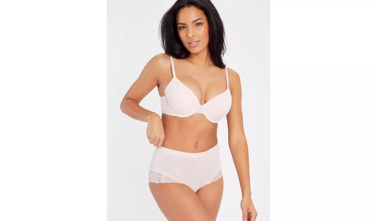 Light Pink Lace Full Knickers 10