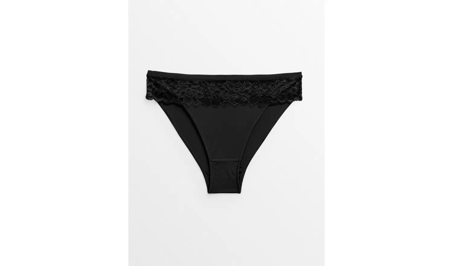 Black Floral Lace High Leg Knickers 14