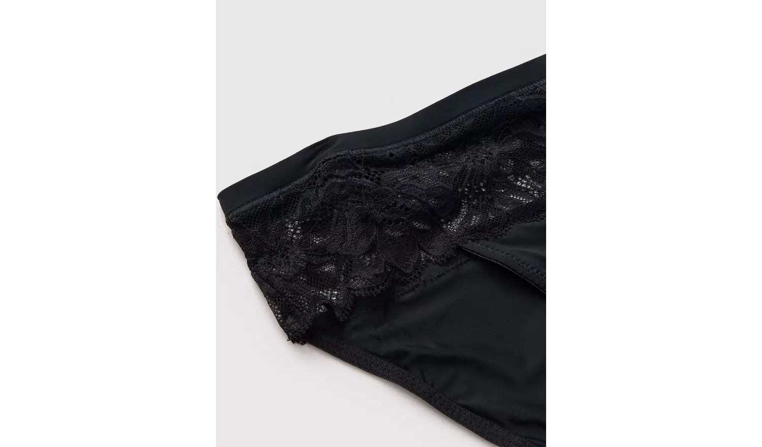 Black Floral Lace High Leg Knickers 6