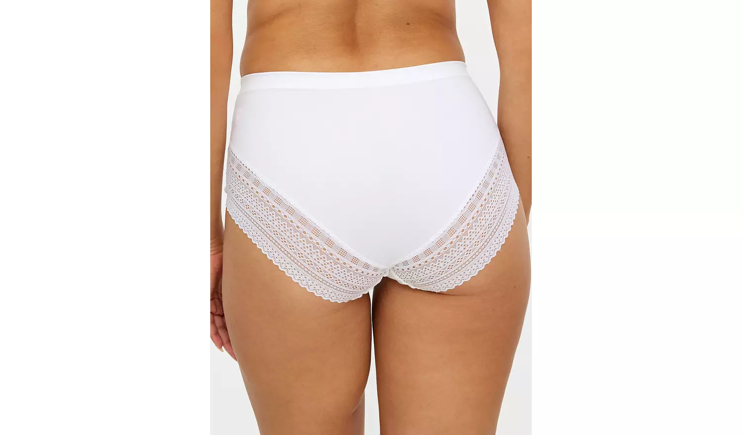 Smoothform™ White Smooth-Finish Lace Full Knickers 2 Pack XXL