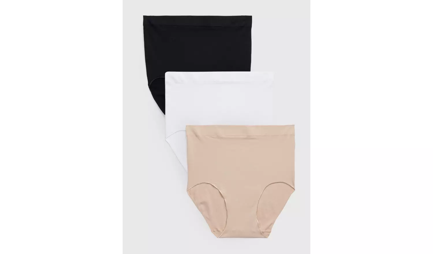 Plain Seamless Full Knickers 3 Pack S/M